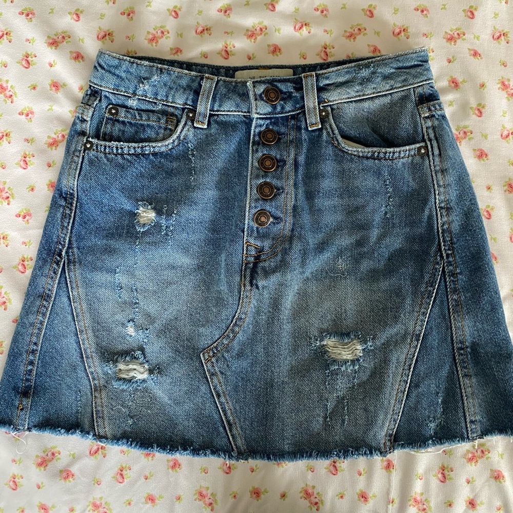 Free People Denim Skirt